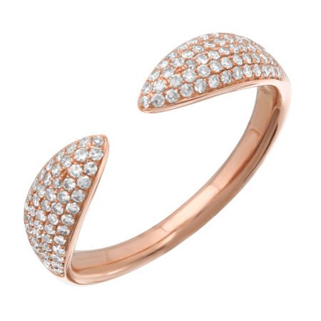14K Gold Diamond Claw Ring, 0.34tcw