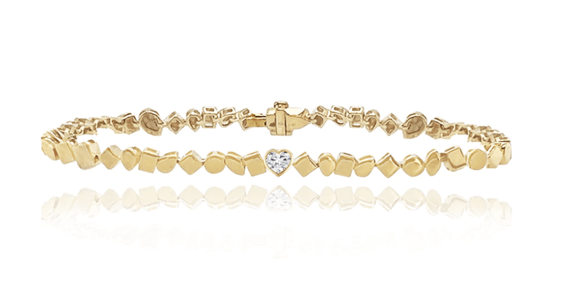 Solitaire Diamond Golden Bracelet