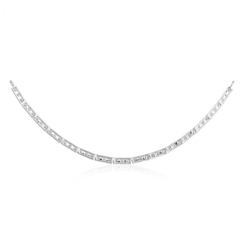 Diamond Necklace Connector on Paperclip Chain