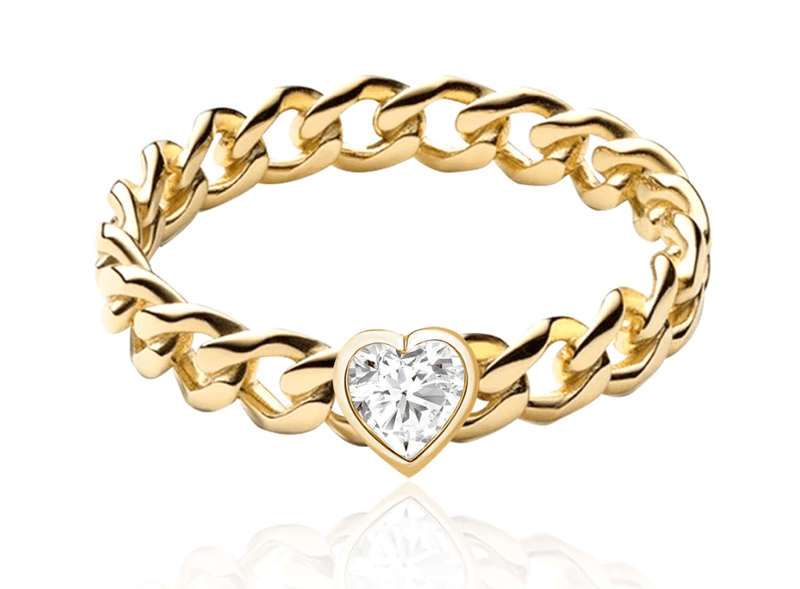 Cuban Bezel Diamond Ring