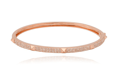 Medium Pave Bangle with Spikes