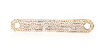 14K Yellow Gold Diamond Studded Bracelet Chain